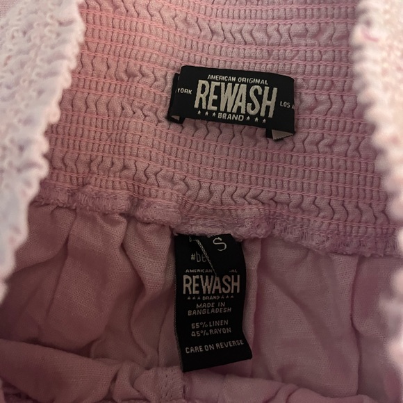 Pink Linen Flowy Pants - Picture 4 of 4